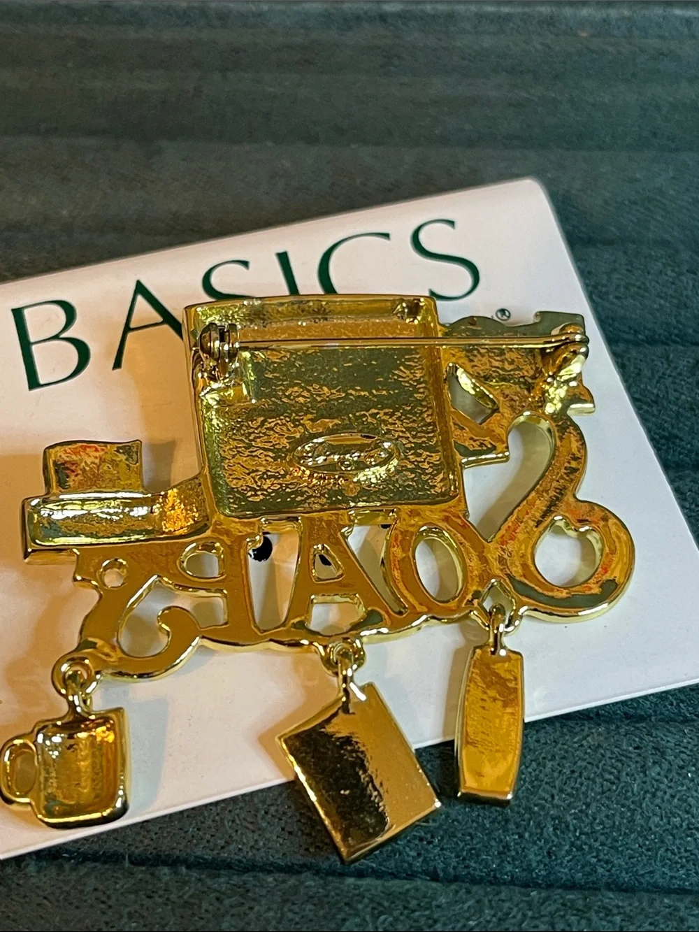 Vintage Danecraft “I Love Soaps” Novelty Charm Brooch NOS